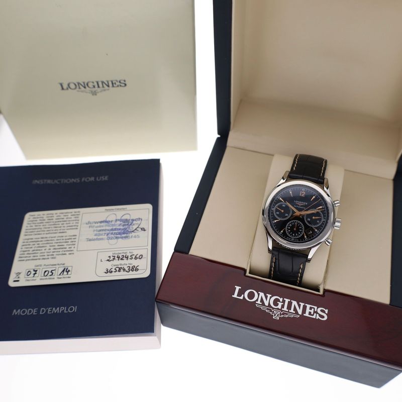 Image 15 of Longines Column-Wheel Heritage Chronograph; Automatic men's watch