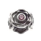 Image 3 of Pandora charm; Silver; Pink Rose