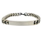 Image 3 of Silver robust gourmet link bracelet with engraving plate