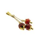 Image 5 of Vintage gold pendant with a cluster of carnelian.