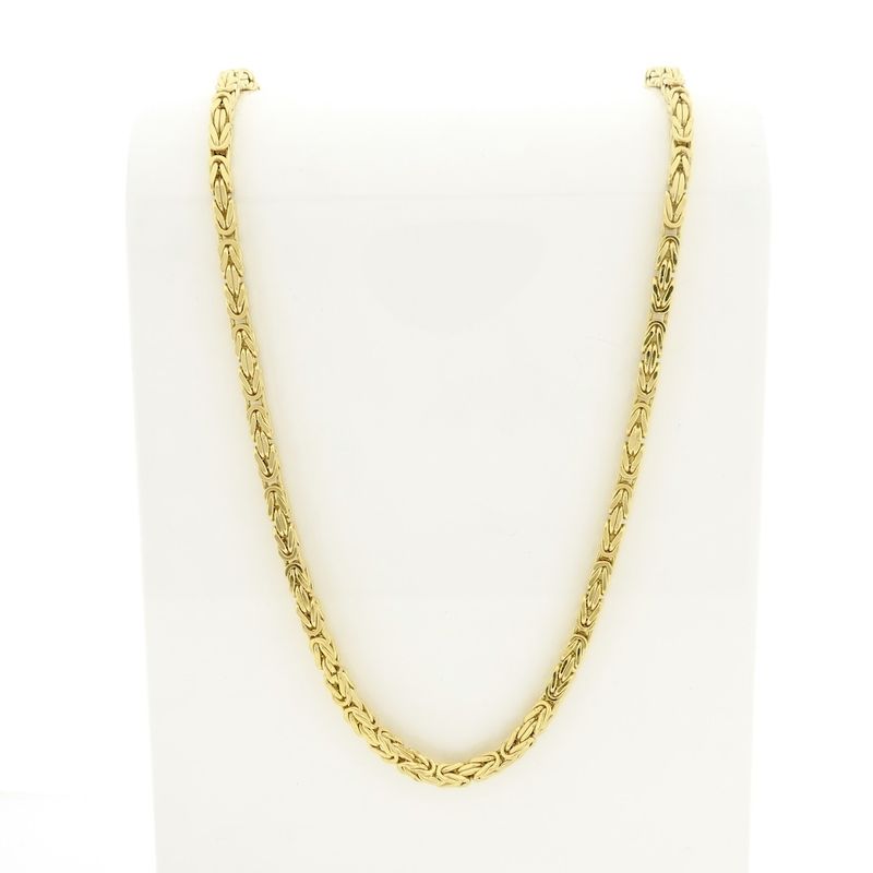 Image 1 of Gold square king chain | 70 cm