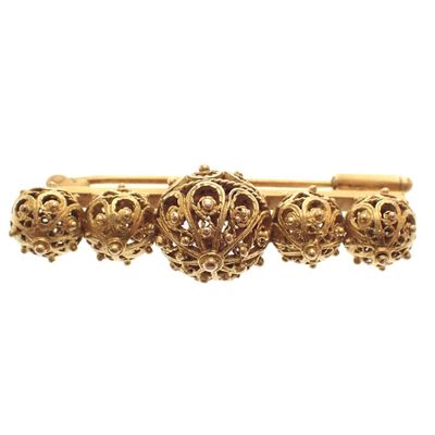 Image 1 of Antique gold brooch; Filigree technique