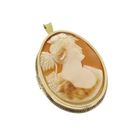Image 10 of Antique gold brooch/pendant with cameo
