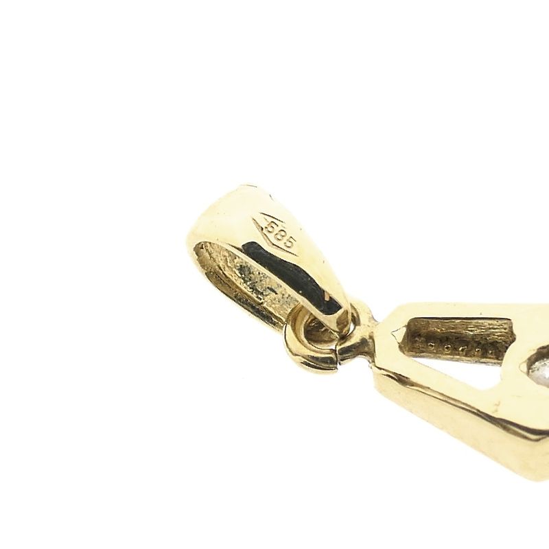 Image 6 of Gold minimalist pendant with zirconia