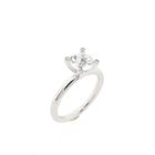 Image 1 of Bron Jewelry white gold 'Phlox' ring set with Lemonquartz and 0.04 ct diamond.