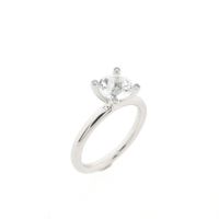 Bron Jewelry white gold 'Phlox' ring set with Lemonquartz and 0.04 ct diamond.