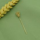 Image 6 of Antique gold lapel pin, tie pin of a harp