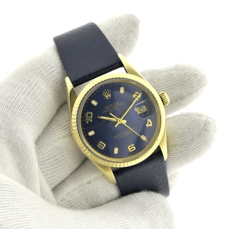 Image 5 of Rolex Oyster Perpetual Date 15037; 14k gold watch