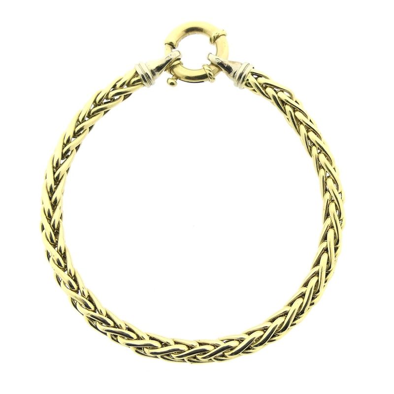 Image 4 of Gold foxtail link bracelet | 19 cm