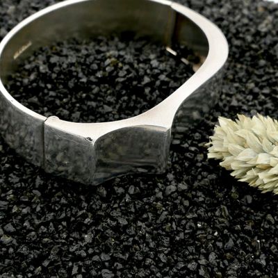 Silver Artistic Slave Bracelet; Size M/L Image 2 of Silver Artistic Slave Bracelet; Size M/L