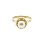 Image 3 of Vintage two-tone gold ring with pearl