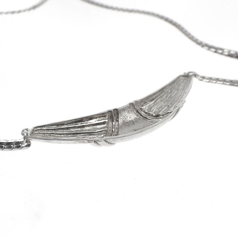 Image 5 of Silver necklace with fixed pendant | 43 cm