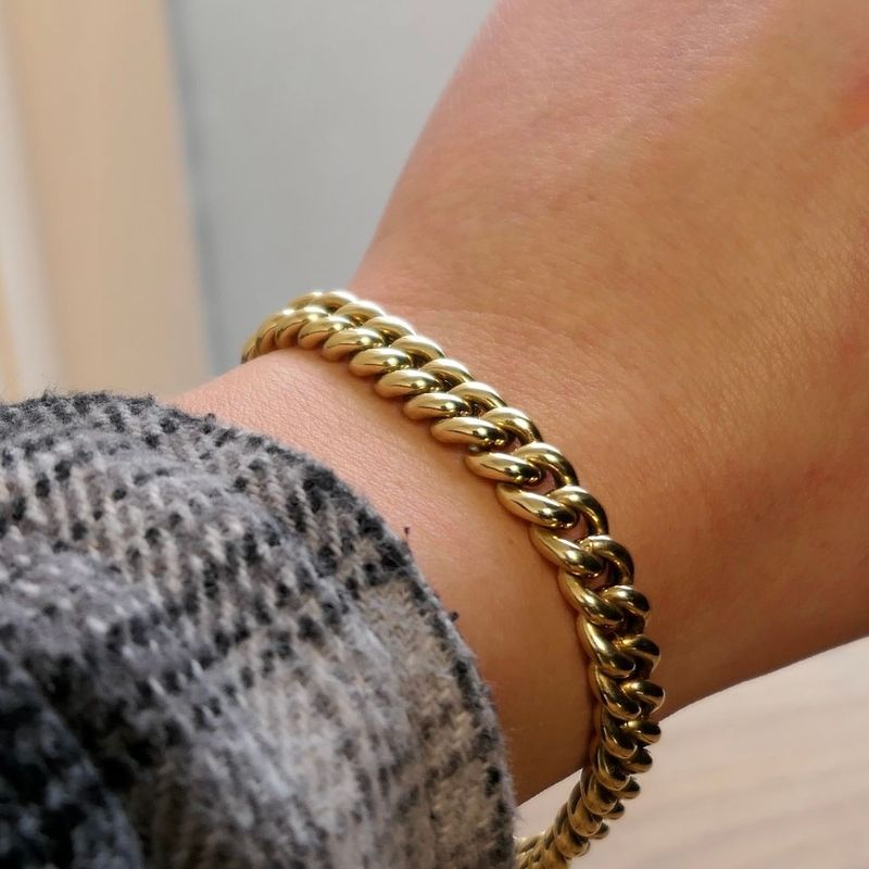 Image 7 of Gold gourmet link bracelet