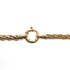Image 4 of Gold braided necklace; Foxtail link | 45 cm