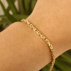 Image 10 of Gold square king's link bracelet | 21.5 cm