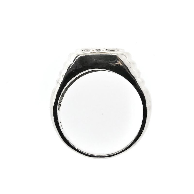 Image 6 of Silver men's ring with dollar sign