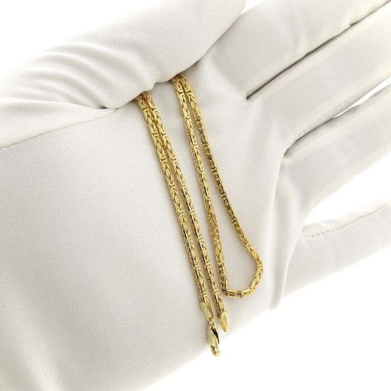 Image 8 of Gold square king chain | 60 cm