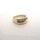 Image 3 of Gold pavé ring with diamond 0.10 ct.