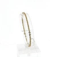Gold anchor link bracelet