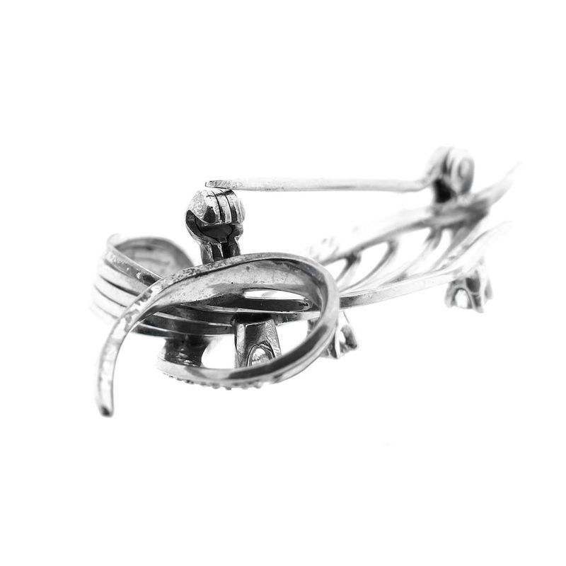 Image 11 of White gold fantasy brooch with diamond 0.33 ct.