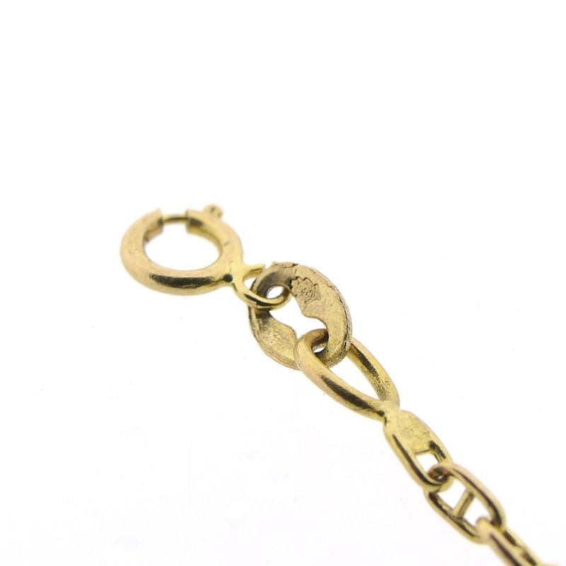 Image 6 of Gold thin anchor link bracelet | 18.5 cm