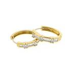 Image 4 of 18K Gold Hoop Earrings with Diamond | 1.10 ct.