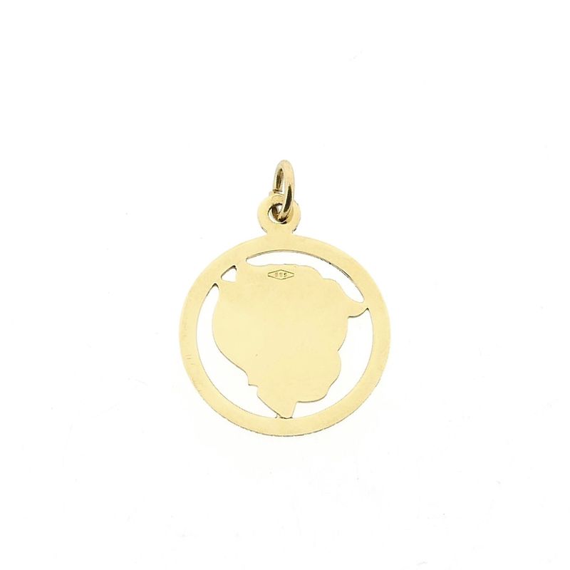 Image 5 of Gold Pendant of a Boy's Head