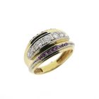 Image 1 of Gold robust ring with ruby ​​and diamond | 0.61 ct.