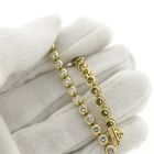 Image 8 of 18K gold tennis bracelet with diamond; 2.57 ct. | 18 cm