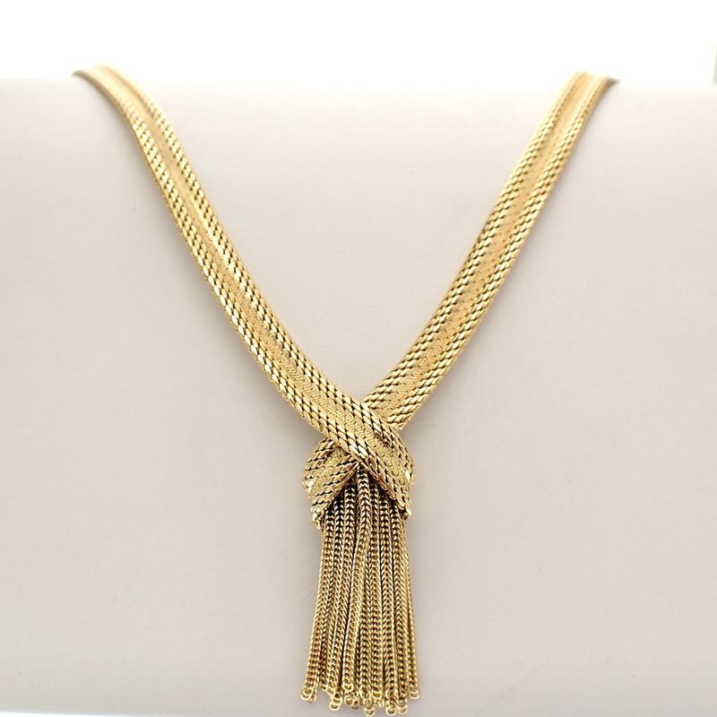 Image 1 of Luxurious gold braided necklace