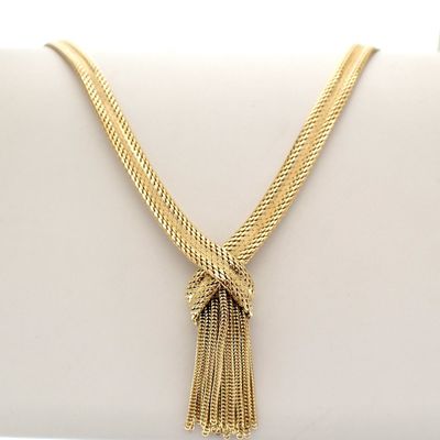 Luxurious gold braided necklace Image 1 of Luxurious gold braided necklace