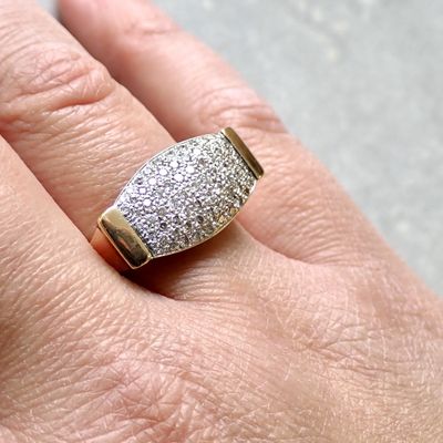 Image 2 of Exclusive 18K gold ring pavé set with diamonds | 0.73 ct.