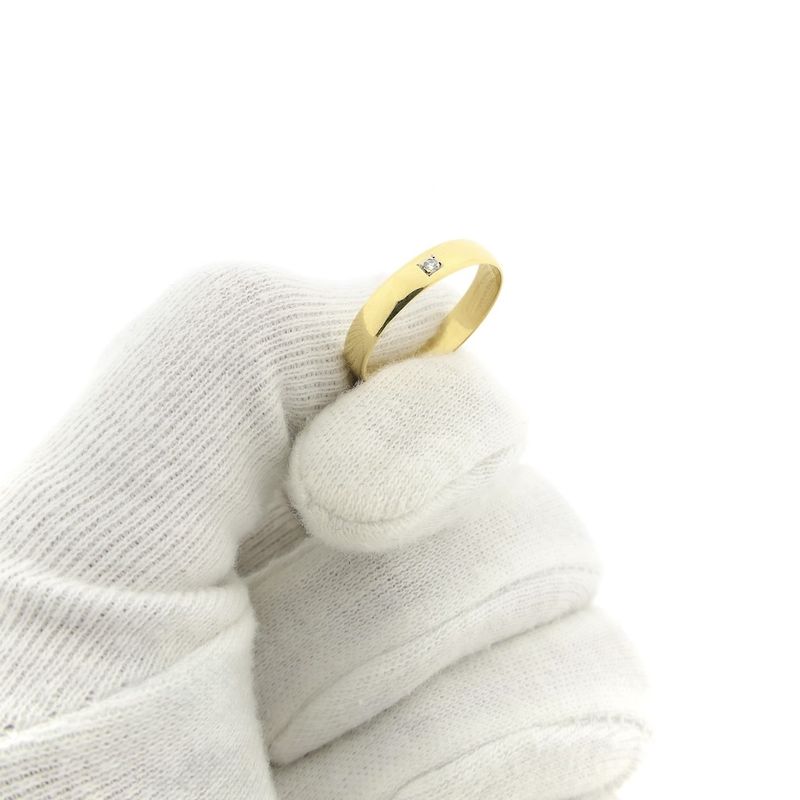 Image 7 of Gold sliding ring with diamond | 0.01 ct.