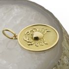 Image 6 of 18K Gold Zodiac Sign Pendant; Cancer