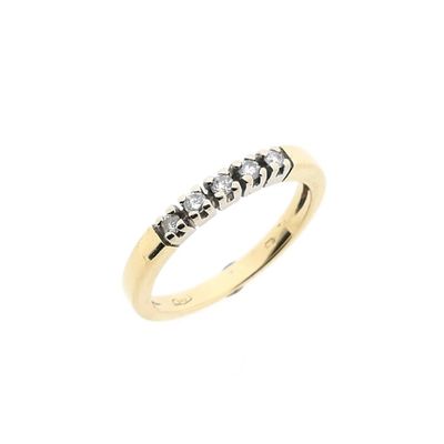 Image 1 of Gold ring with diamond; 0.15 ct.