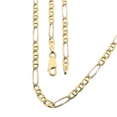 Image 1 of Bicolor Gold Figaro/Marine Link Chain