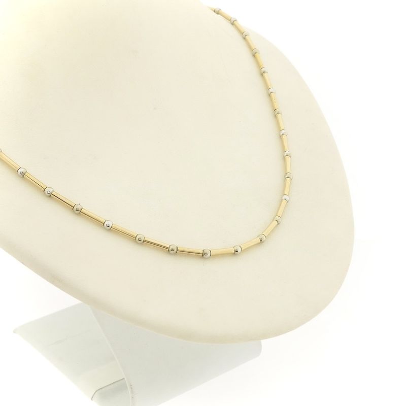 Image 2 of Two-tone gold bar necklace