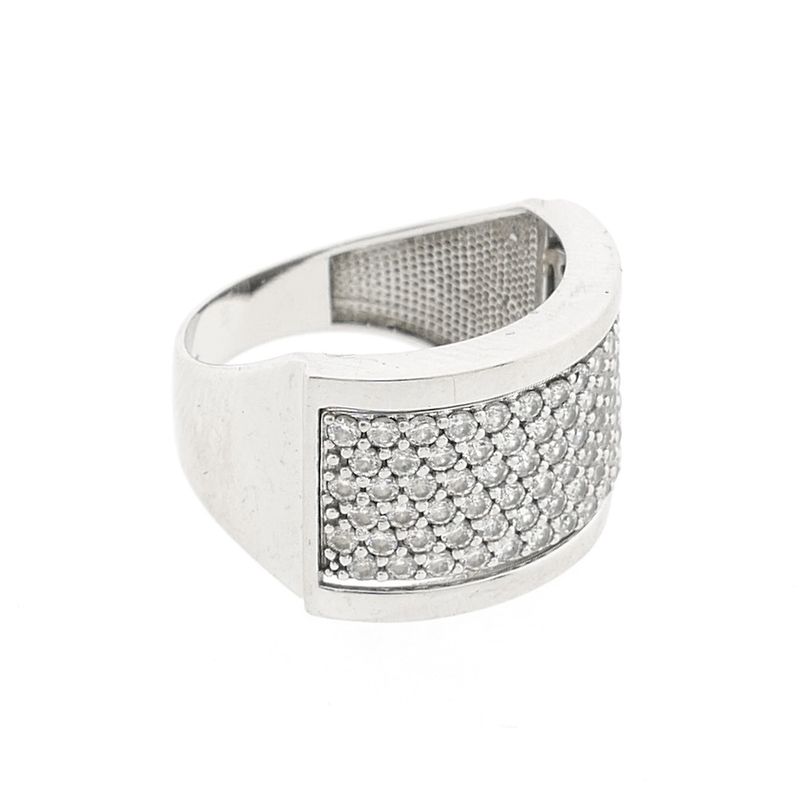 Image 4 of White gold pavé ring with zirconia