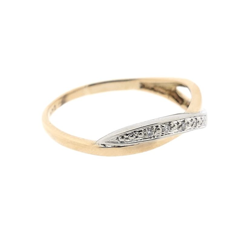 Image 5 of Two-tone gold ring with diamond | 0.02 ct.