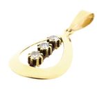 Afbeelding 10 van Gouden hanger met diamanten; 0,30 ct.