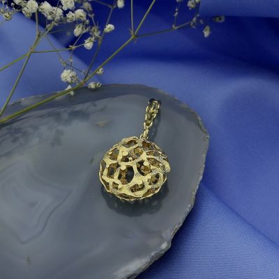 Image 2 of Golden organic pendant