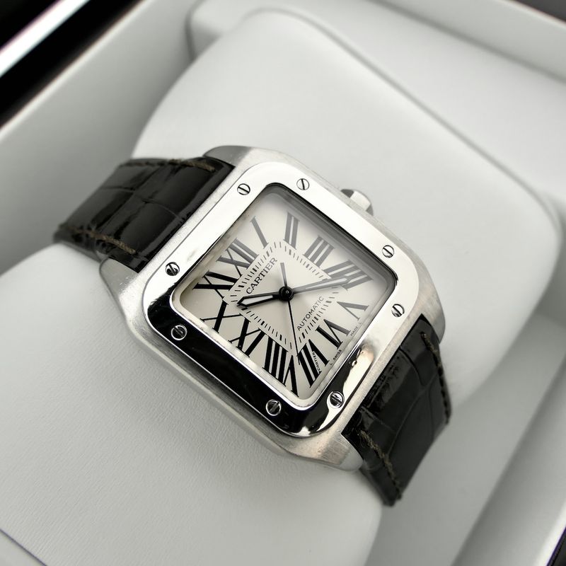 Image 17 of Cartier Santos 100 'Medium' Automatic 2878; Unisex watch