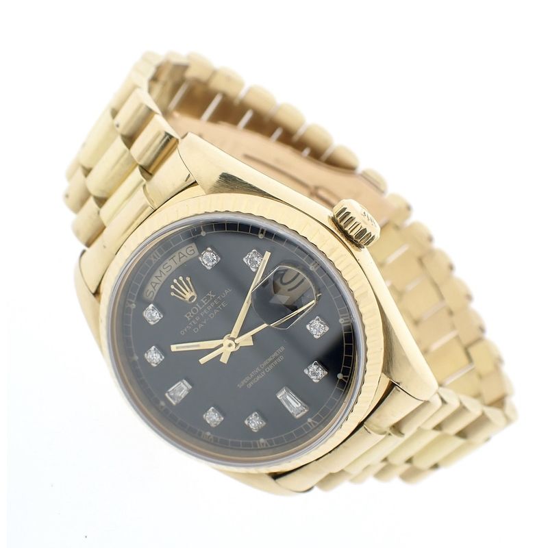 Image 3 of Rolex Day-Date 18038; 18k men's watch on President strap