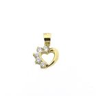 Image 1 of Gold pendant of a heart with zirconia