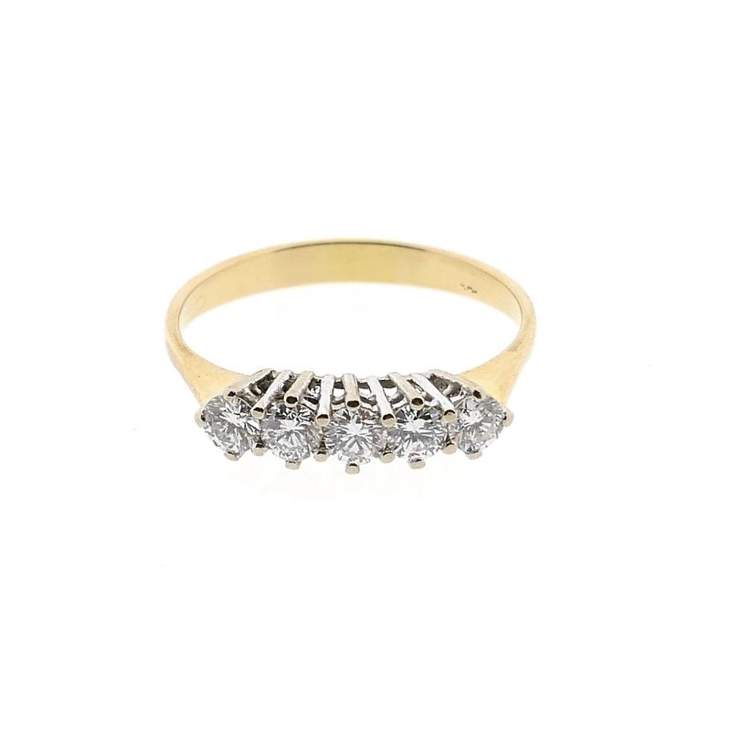 Image 3 of Gold Ring with Diamonds; 0.55 ct.