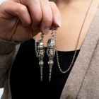 Image 6 of Antique Silver Necklace with Knitting Needle Caps