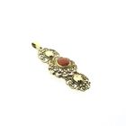 Image 2 of Antique gold pendant with blood coral