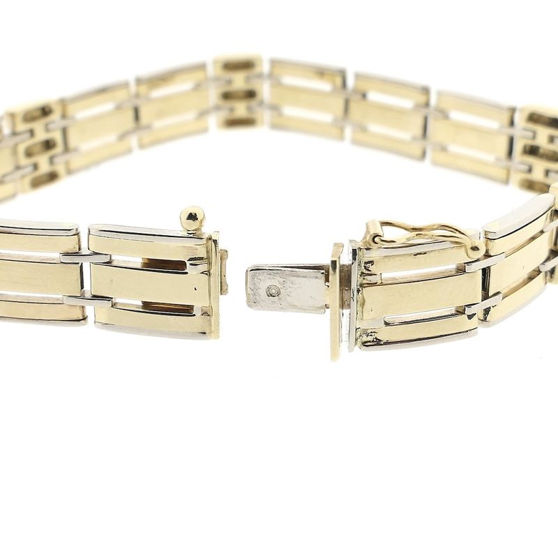 Image 6 of Bicolor gold fantasy link bracelet.