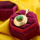 Image 2 of Gold pendant with malachite