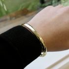 Image 8 of Gold smooth slave bracelet | Ø 60 mm